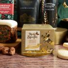 Close up of products in Luxury Bearing Gifts Christmas Hamper, a luxury Christmas gift hamper at hampers.com UK