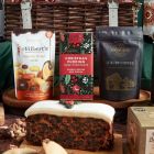 Close up of products in Luxury Bearing Gifts Christmas Hamper, a luxury Christmas gift hamper at hampers.com UK