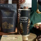 Close up of products in Luxury Bearing Gifts Christmas Hamper, a luxury Christmas gift hamper at hampers.com UK