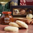 Close up of products in The Traditional Christmas Hamper, a luxury Christmas gift hamper at hampers.com UK