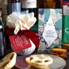 Close up of products in Luxury Family Sharing Christmas Hamper, a luxury Christmas gift hamper at hampers.com UK