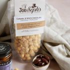 Close up of products in Sweet & Savoury Delights With Prosecco, a luxury gift hamper at hampers.com