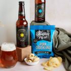 Close up of products in Happy Birthday Beer Hamper, a luxury gift hamper at hampers.com