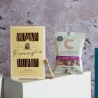 Close up image of products in British Charcuterie Tasting Hamper, a luxury gift hamper from hampers.com UK