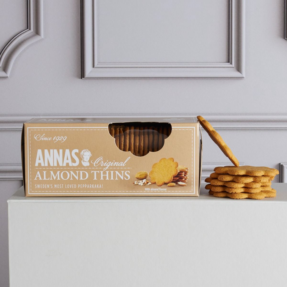 Close up of almond thins