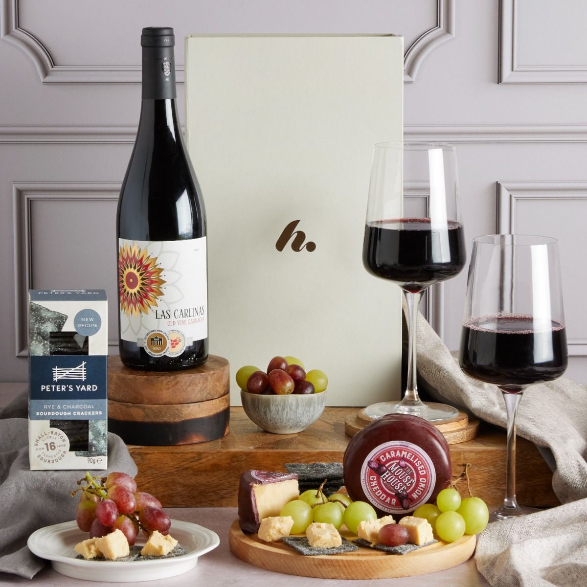 A luxury red wine from hampers.com